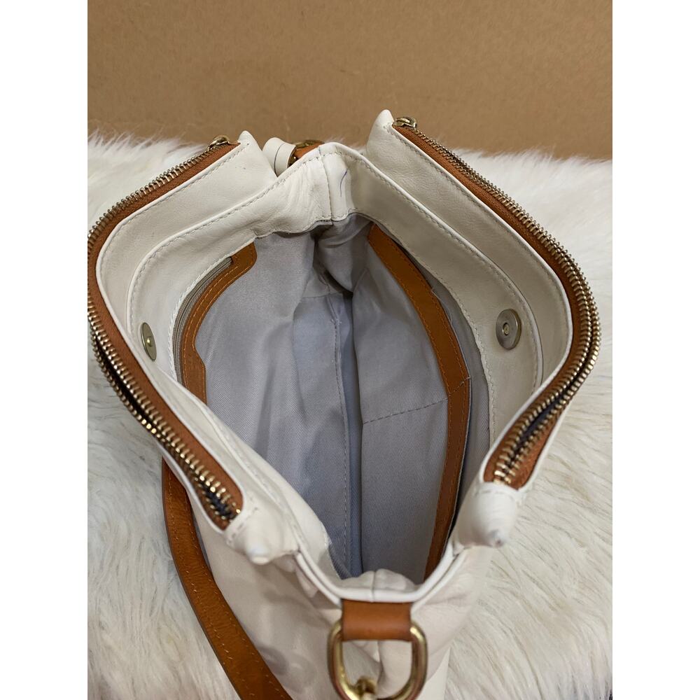 VALENTINA TRADIZIONE ITALIANA Soft Cream Leather Convertible Hobo XBody - Picture 7 of 16